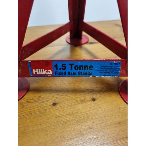 605 - Pair of Hilka 1.5 Tonne Fixed Axle Stands