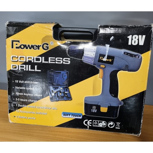 606 - Power G 18 Volt Cordless Drill Set