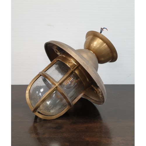 433 - Brass Ships Style Lantern Light ,30cm High x 20cm