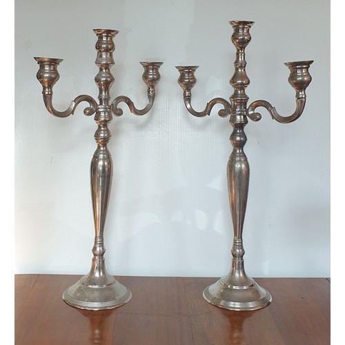 395 - Lot of 2x Pairs of Tall Candle Holders H: 77cm