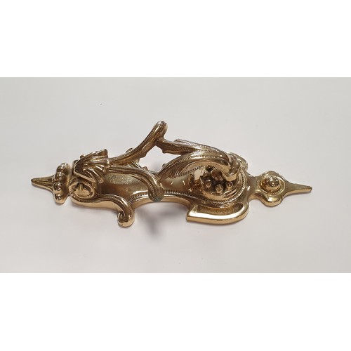 475 - Brass Door Knocker L: 24cm x W: 8cm