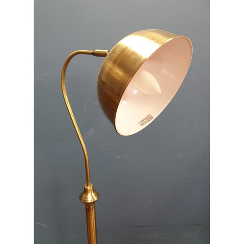 678 - Brass Standard Floor Reading Lamp