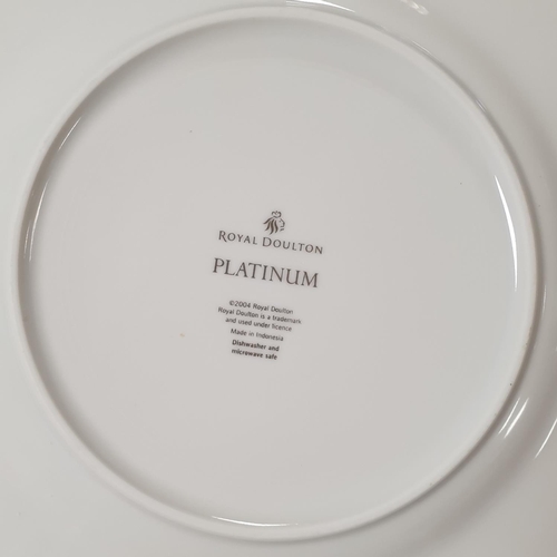 912 - Royal Doulton 54pcs Platinum dinner service