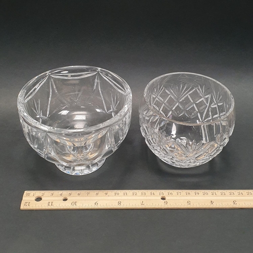 922 - Two Waterford Crystal Bowls, 9x11cm and 9x12.5cm