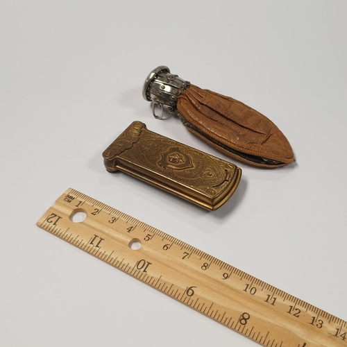 592 - The Quadruple Needle Casket Needle Case Manufactured By R. Turner & Co. Leather Coin Pouch