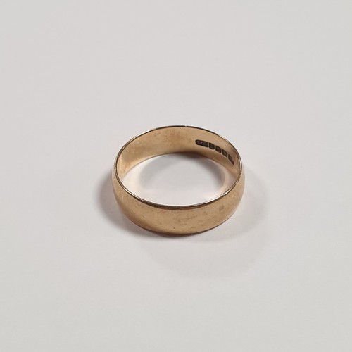 580 - Gold Wedding Band Size U approx. 3.8g