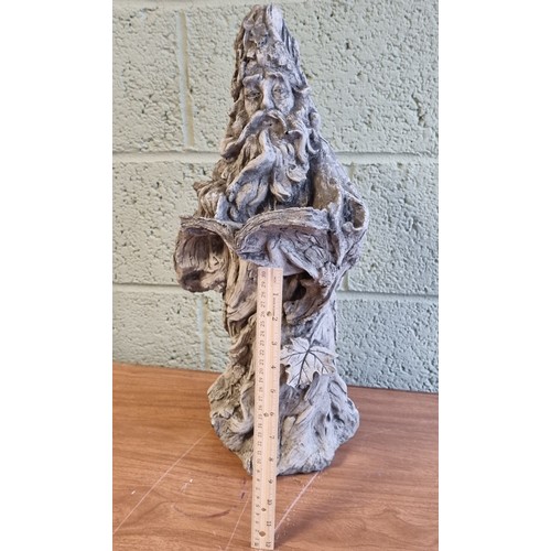 1039 - Stone Wizard Garden Statue - H: 55cm