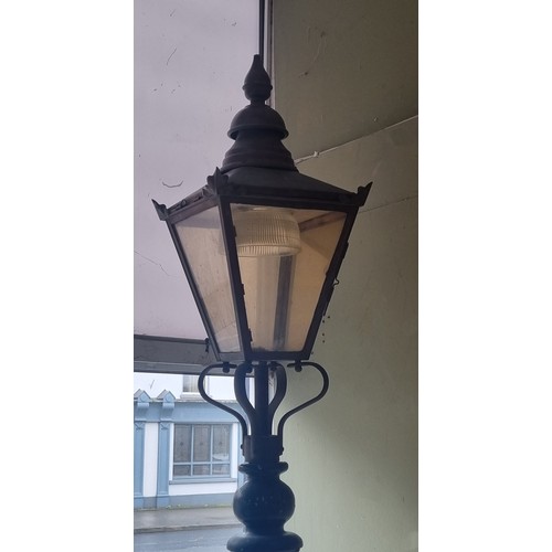 1022 - Cast Alloy Drive Way Light with Copper Lantern on Top Overall Height Approx.: 275cm  (Pole Height ap... 