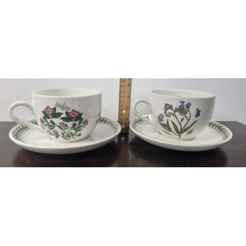 794 - Lot of 2x Portmeirion Botanic Garden Jumbo Cup & Saucer Sets.