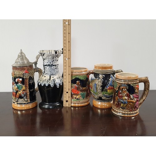 991 - Lot of 5x Beer Steins