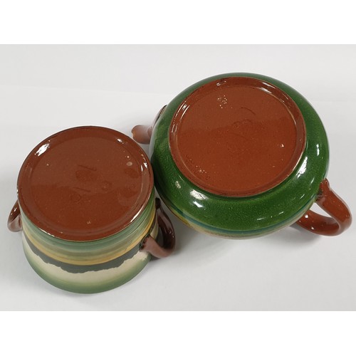 993 - Lot of 2x Watcombe Torquay Killarney Pottery - H: 11cm approx.