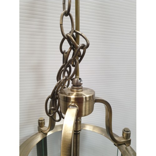 775 - Brass Three Branch Ceiling Light