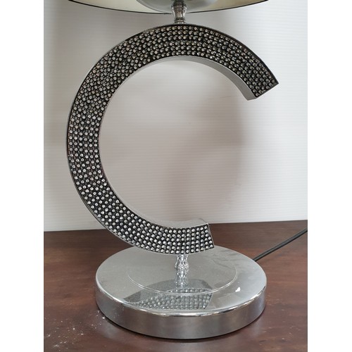 718 - Modern Table Lamp and Shade, H: 67cm