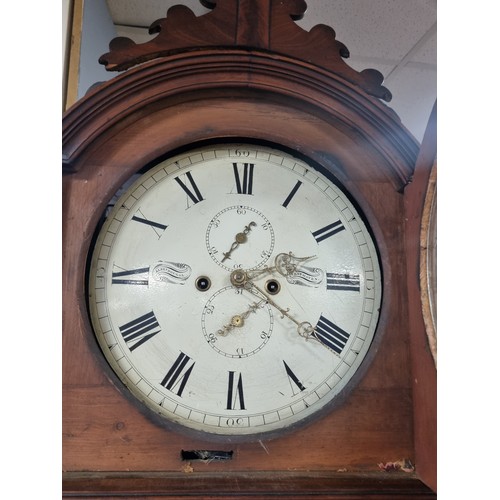 148 - Kilmarnock Long Case Mahogany Clock, Height 216 x W:47cm