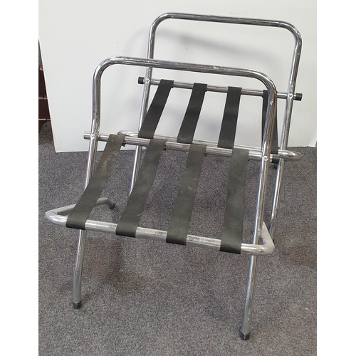 1055 - Lot of 2x Metal Luggage Racks