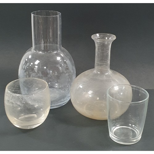 752 - Collection of Five Antique Glass Bedside Decanter Sets