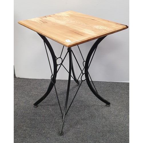 965 - Table on Metal Base - H: 72cm x W: 60cm x D: 48cm