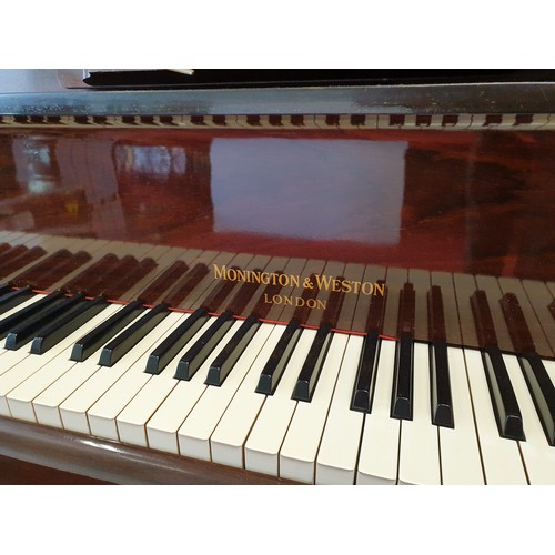 1011 - Upright Piano Monington & Weston London - H: 110cm x W: 138cm x D: 50cm