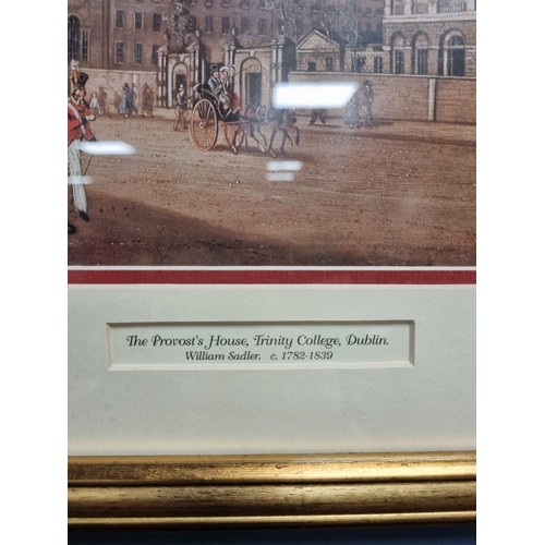 706 - Lot of 2x Framed Prints - The Provost's House, Trinity College, Dublin , William Sadler H: 32cm x W:... 