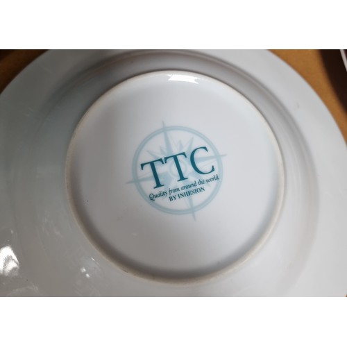 938 - TTC By Inhesion Tarragon 15 Piece Part 
 Dinnerware Set with original box