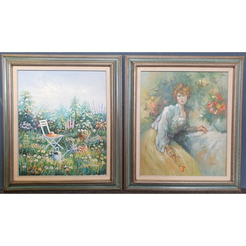 19 - Pair of Framed Oil On Canvas, Wilson and R. Weaver, H: 78cm x W: 68cm