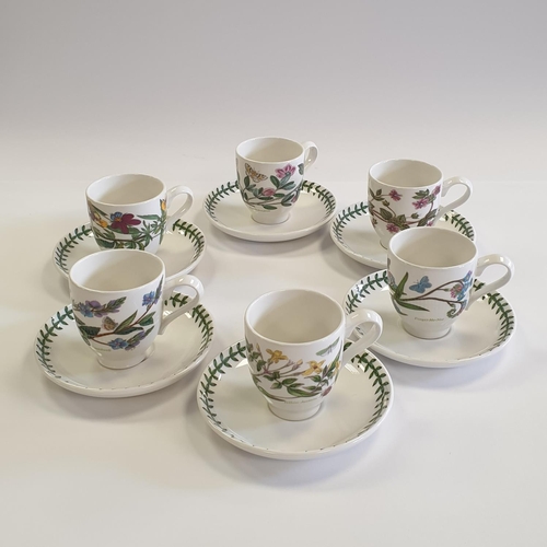 11 - Portmeirion Botanic Garden Six Piece Espresso Cup and Saucer Set