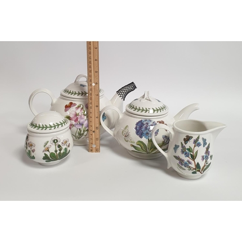 51 - Portmeirion Botanic Garden 4 Piece Set - 2x Tea Pots, Sugar and Milk