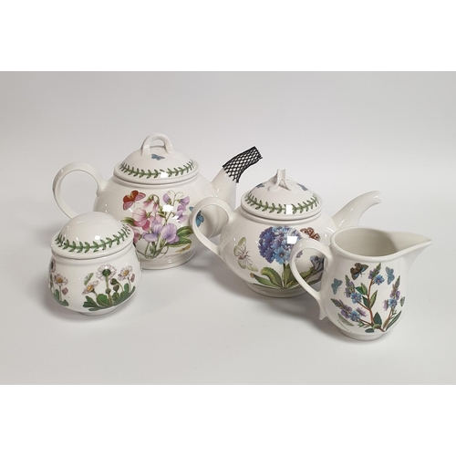 51 - Portmeirion Botanic Garden 4 Piece Set - 2x Tea Pots, Sugar and Milk