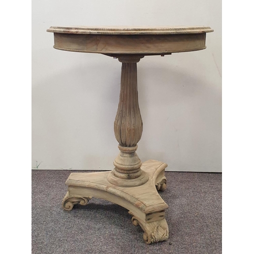 179 - Circular Pine Occasional Table, H:74 x D:60cm