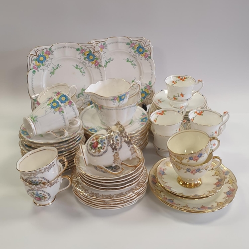 28 - Four Part Tea Sets including Paragon and Plant Tuscan China, 71pcs Total