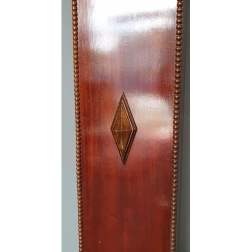 10 - Mahogany Grandmother Clock, H:135 x W:29 x D:16cm