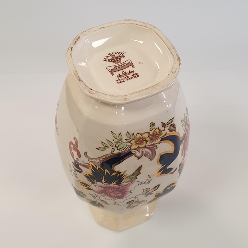 29 - Mason's Ironstone Mandalay Vase (Height 30cm) and Lidded Vase (Height 25cm)