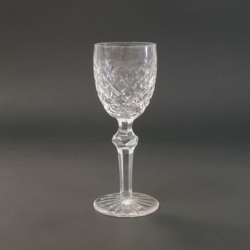 36 - Set of Six Waterford Crystal Liqueur Glasses, Height 14.5cm