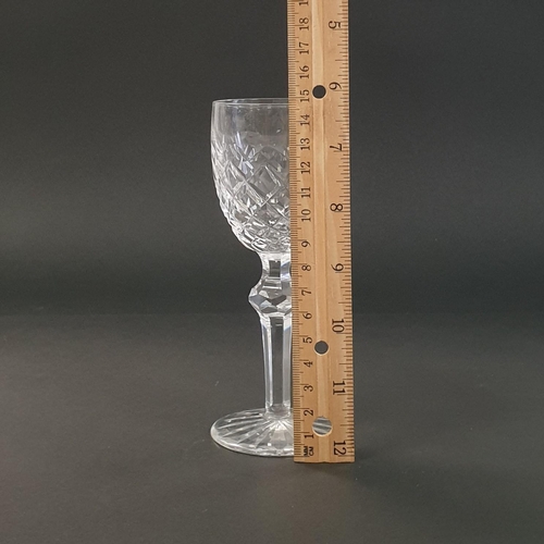 36 - Set of Six Waterford Crystal Liqueur Glasses, Height 14.5cm