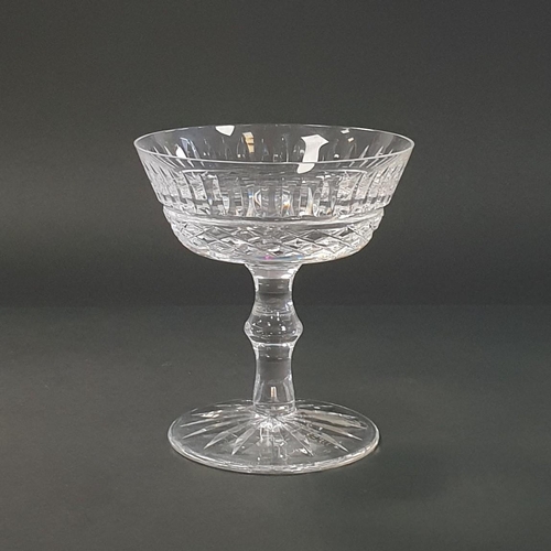 46 - Set of Five Waterford Crystal Champagne Coup Glasses, Height 11.5cm