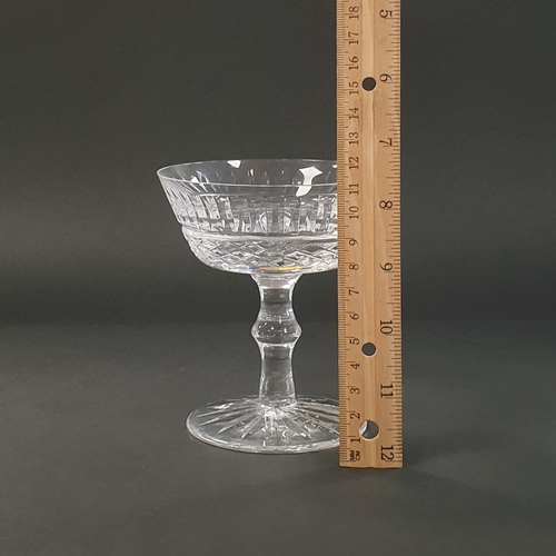 46 - Set of Five Waterford Crystal Champagne Coup Glasses, Height 11.5cm