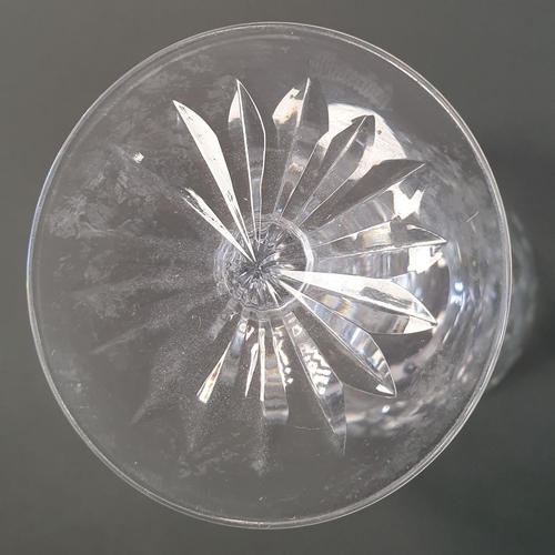 51 - Set of Six Waterford Crystal Wine Glasses, Height 17.5cm