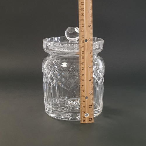 52 - Waterford crystal Biscuit Barrell, H:17 x D:13cm
