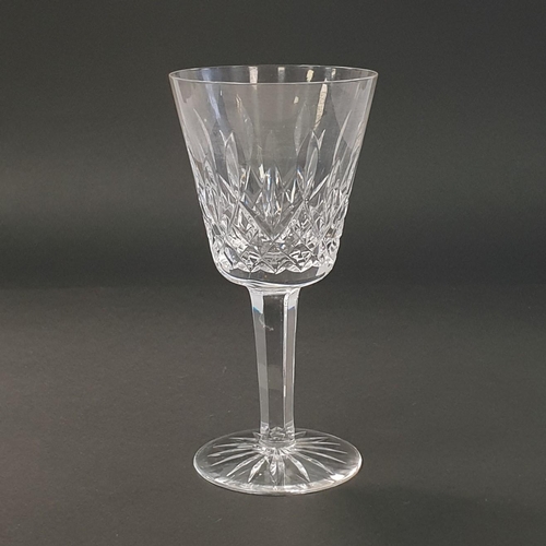 53 - Set of Six Waterford Crystal Lismore Claret Glasses, Height 14.5cm