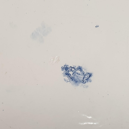 57 - Four Willow Pattern Meat Plates, Largest 36 x 46cm