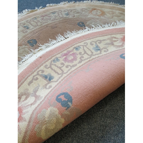 58 - Circular Embossed Chinese Wool Rug, Diameter 130cm