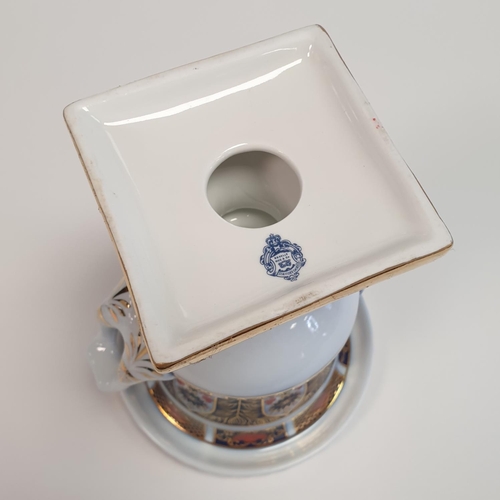 66 - Pair of Roselle OCC & Co. Porcelain Urns, H:20 x D:16cm