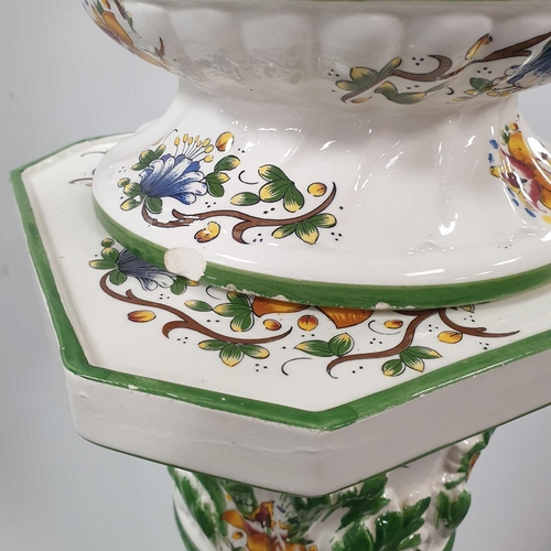 70 - Porcelain Jardiniere on Pedestal, Height 94cm