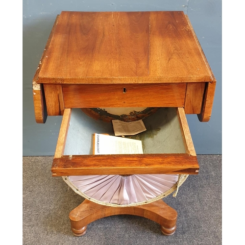 17 - Victorian Mahogany Work Box/Sewing Box, H:75 x W:46/76 x D:46cm