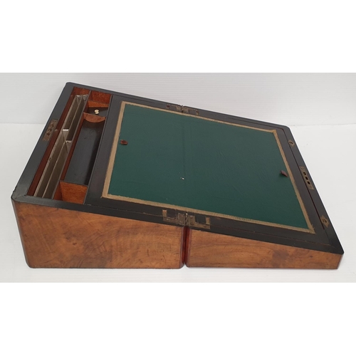 32 - Walnut and Kingwood Writing Box, H:18 x W:40 x D:26cm