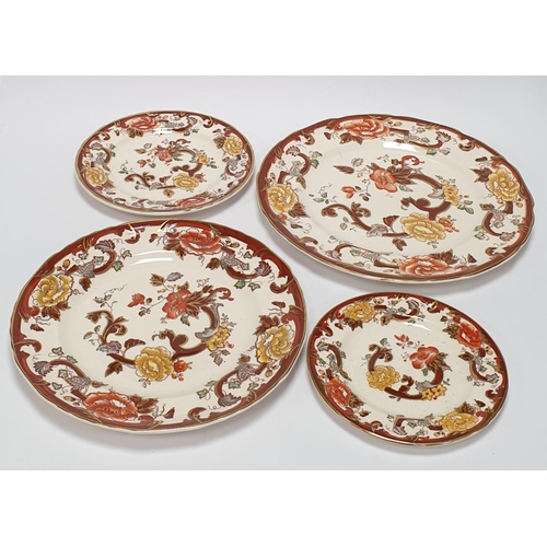 33 - Lot of 4x Mason's Ironstone Brown Velvet Plates (5.5