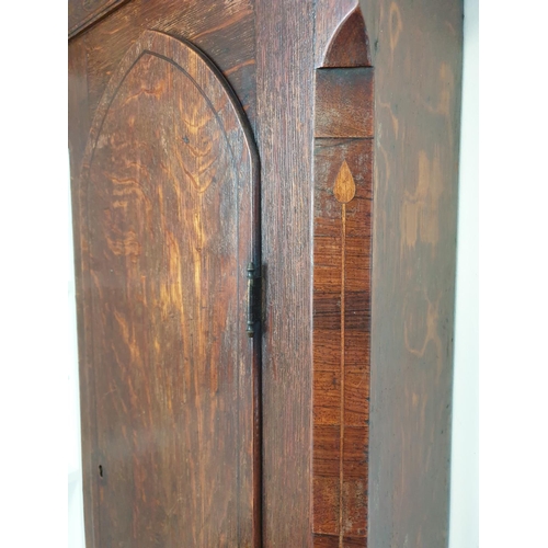 53 - Cased Grandfather Clock, H:212 x W:51 x D:25cm