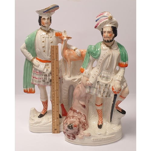 74 - Pair of Staffordshire Figures, Height 45cm