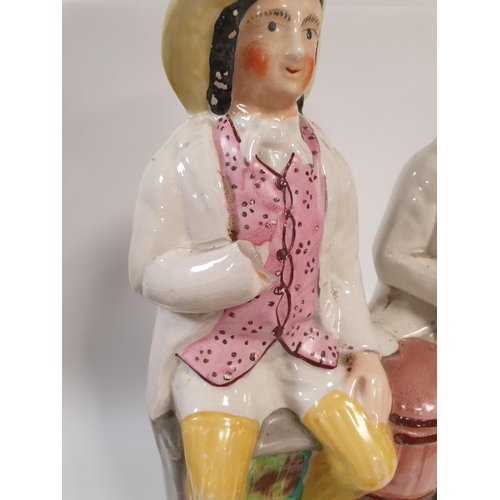 132 - Pair of Staffordshire Figures (slight damage), Height 32cm