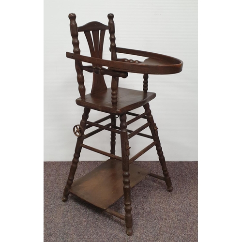 149 - Antique Doll's High Chair, Height 65cm